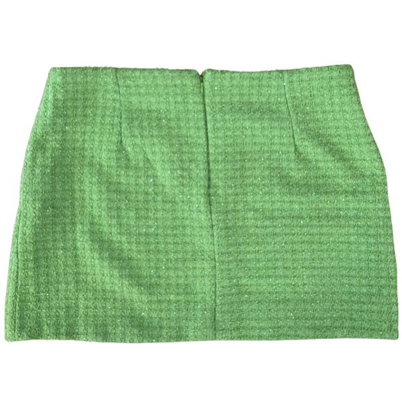 Alexia Admor Green Tweed Mini Skirt Size 12 - Picture 5 of 5